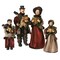 Contemporary Home Living Set of 4 Family Carolers Christmas Figures 35"